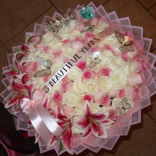 100 Roses + Lilies