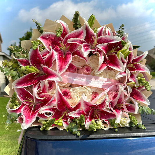 50 roses + lilies rim